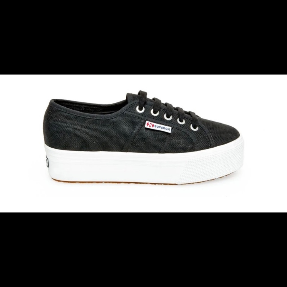 Black Superga Platform Sneakers